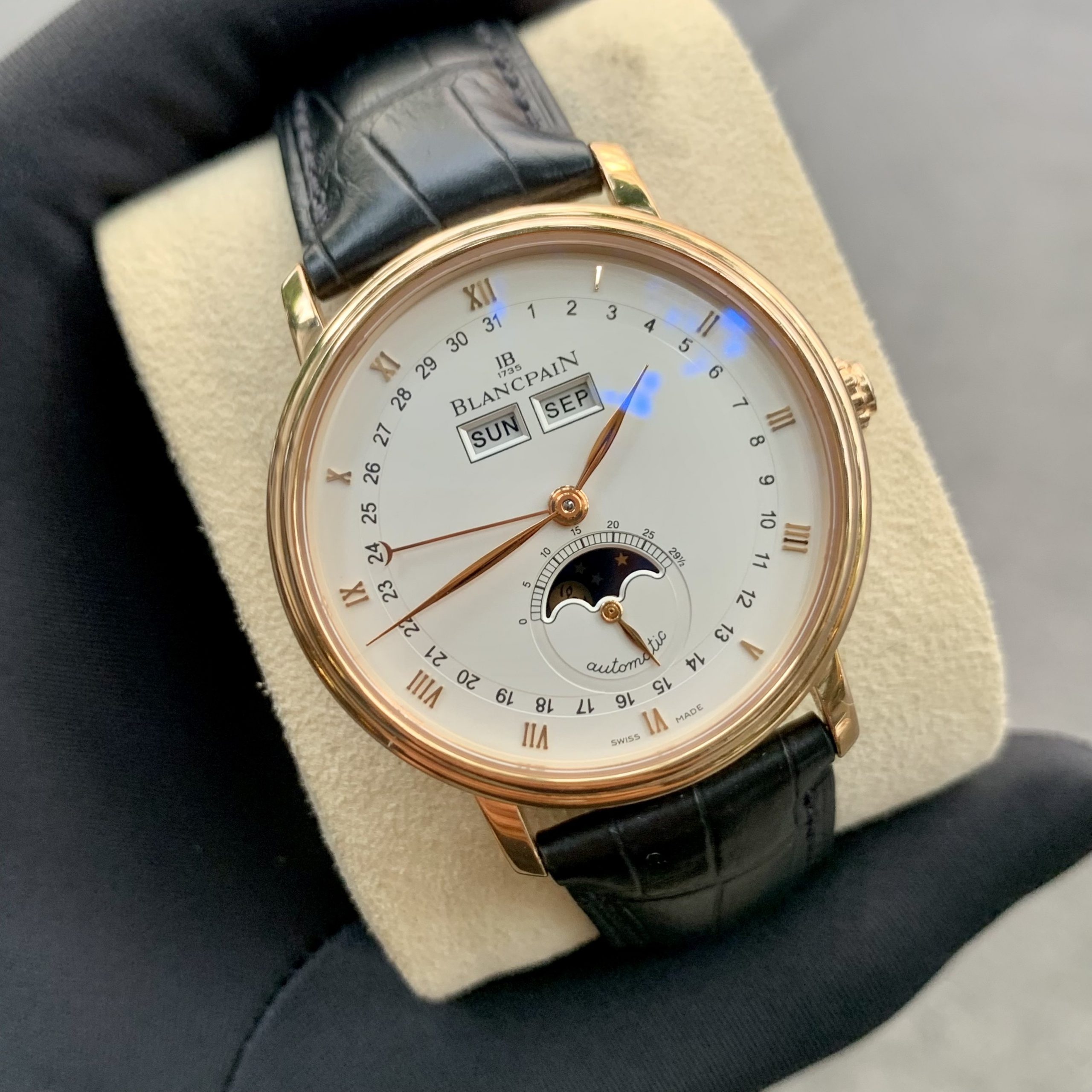 ng h Nam Blancpain Villeret 6263 3642 55B size 37 6mm fullbox